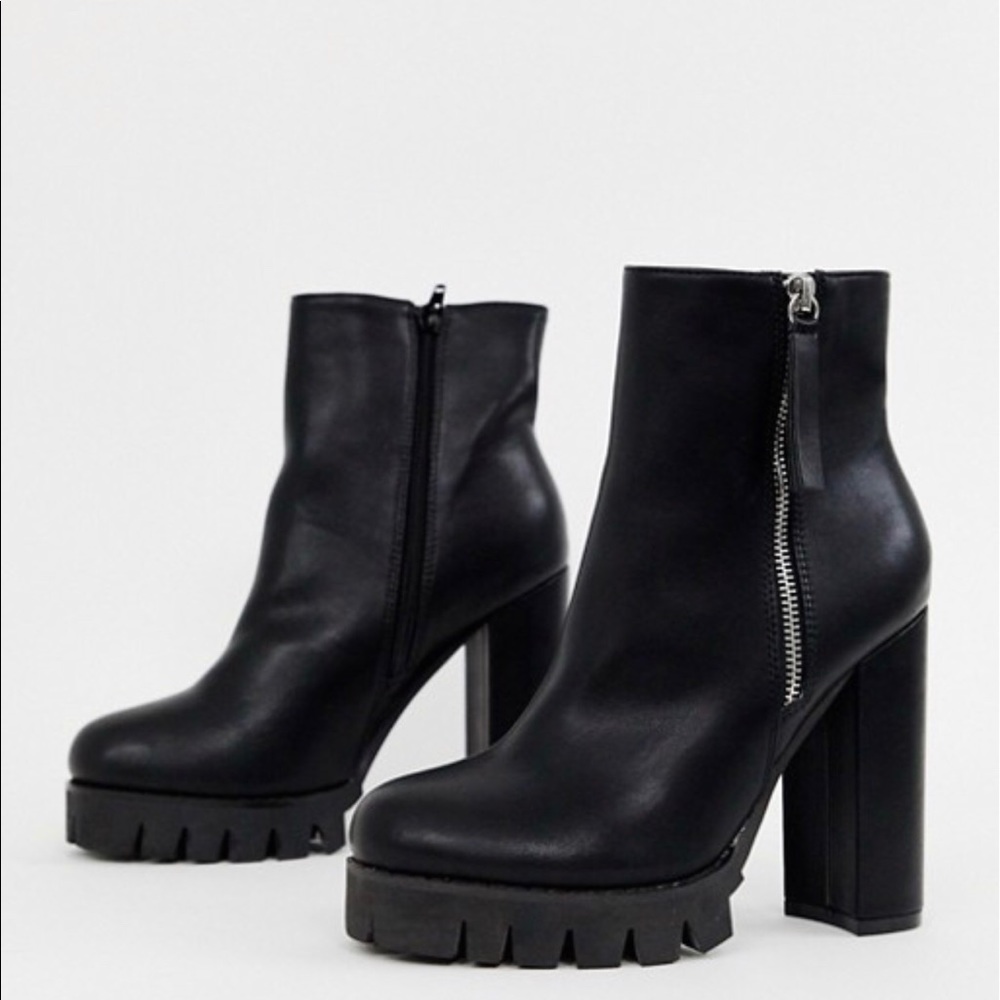 ASOS chunky high healed ankle boots size 7